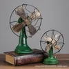 Decorative Objects Figurines JIEME Coffee Shop Retro Electric Fan Resin Ornaments Electric Fan Model Creative Clothing Store Props Window Decorations 220919