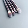 Hourglass Makeup Borstes Set Vegan Travel Set med en påse mjukt syntetiskt hårmetallhandtag Deluxe Cosmetics Brush Kit