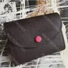 Rosalie Coin Swork Luxury Credit Designer Designer Short Wallet Special Canvas Press Закрытие застежки для монеты карманное золото.