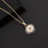 S3210 Fashion Jewelry Turkey Evil Eye Necklace For Women Zircon Blue Eyes Pendant Choker Necklaces