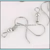 CLASPS HOOKS 925 Sier Polish Earring Hitta French Ear Wire Hook Sterling Hooks Earwires 211 T2 Drop Delivery 2021 Smycken Fynd DH1KU