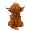 Plush Dolls 29cm Kawaii Simulation Highland Cow Animal Doll Soft Stuffed Toy Gift for kids Boys Girls 220919