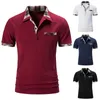 Polo da uomo Camicia T-shirt a maniche corte allentata 2022 Camicie Casual Tinta unita per uomo Stampato Camisas De Hombre Ropa