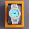 Orologio da uomo diamante colorato orologio meccanico automatico business orologio zaffiro impermeabile con braccialetto in acciaio con diamante da 40mm Montre de Luxe