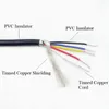 照明アクセサリーUL2547ブラック/グレー26 28AWG 2/3/4CORESマルチコアシールドワイヤPVCコントロールケーブル缶銅銅