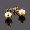 Whole Stud 10mm Ball Earring 18 K yellow Fine Gold Shape Classic Design Earrings For Women Jewelry288v46239386910969