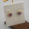 Dangle & Chandelier Drusy Stone Real 18K Gold Plated Dangles Glitter Earrings Jewelries Letter Gift With dust bag244M