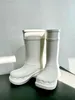 Stivali 22ss Top designer CROSS stivali da pioggia gomma testa tonda lusso impermeabile congiuntamente taglia 35-43 DFGFD