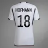 2022 Jerseys de futebol Germanys Home Away Hummels Kroos Werner Muller Futebol Camisa Gotze Sanea Khedira Reus alemão 22 23 Mens mulheres Kit Kit Uniforme