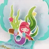 Cartões de felicitações OurSwarm 6pcs Mermaid Party Invitations Pool Supplies Kids Birthday Baby Chused Wedding Favor 220919