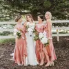 Sexy mermaid Bridesmaid Dresses spaghetti straps hi-lo Ruffles Beach garden Wedding Guest Dresses cheap robes de demoiselle d'honneur