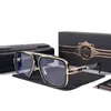 2022 Hommes Vintage Pilot Sunglasses Square pour femmes Sun Gernes de mode Des lunettes de soleil Golden Frame de luxe UV400 Gradient LXN-EVO Dita