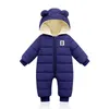 Rompers LZH Autumn Winter Clothes Born Baby Boys Tjock Cotton Jumpsuit For Girls Hooded Romper Infant Christmas Costumes 3-12m 220919