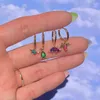 Hoop Earrings Summer Creative Lovely Girls Women Colorful Zircon Ancient Dinosaur For Jewlery Wholesale WB-10