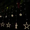 Cordes étoile forme chaîne lumière nuit lampe 110-220 V 8 W fête de vacances décoration de mariage noël maison magasin ornement