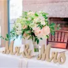 Party Decoration Wedding Mr & Mrs Wooden Letters Sign Ornaments For Married Home Sweetheart Table Decor Gift Supplies 8z