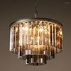 Hanglampen Luster Led Ring Vintage Loft Glass K9 Crystal Kroonluchter verlichting Lichten voor slaapkamer Woonkamer keuken