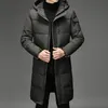 Herr ner parkas vinter vita anka jackor huva lång kappa tjock varm mode s märke parka plus storlek 5xl 220919