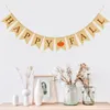 Happy Fall Burlap Banner Bunting Flag zbiór wystroju domu Garland Party Święto Dziękczynienia Dekoracja XBJK2209