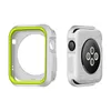 Dual Color PC -fodral TPU -täckning för Apple Watch Cover 45mm 41mm Frame IWatch 7 6 5 4 3 2 Fall 38mm 42mm 44mm 40mm Protector Anti Scrates Suffsäker