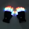 Guanti a LED luminosi Black White Bar Party Flash Fingertip Lighting Stripes Idee creative 1 coppia 220919
