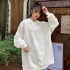 Women's Hoodies Women With Hat Panelled Spring-autumn Thin Leisure Pullovers Hooded Flesh Kawaii Students Korean-style Sweatshirts