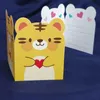 Cartes de voeux 50pcs mignon dessin animé Animal forme enfants anniversaire enfants fête Invitation bricolage à la main 220919