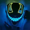 Maschera da festa di Halloween Led Glow luminoso nel cosplay anime oscuro Masches RRB15540
