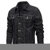 남자 재킷 스프링 가을 남자 데님 재킷 캐주얼 한 단색 라펠 싱글 가슴 재킷 남자 슬림 핏 면화 아웃웨어 자켓 5xl-m 220919