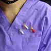 Brooches Test Tubes Pin Brooch With Colorful Crystals Science Chemistry Flasks Button Jewelry Gift For Doctors Students