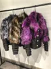 Abrigos de piel de alta moda para mujer, abrigos de motociclista para mujer, chaquetas cálidas de invierno de cuero auténtico Q16