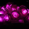 Cordes 2M/3M/4M/5M/10M à piles LED Rose fleur vacances de noël guirlandes lumineuses pour la décoration de mariage de la saint-valentin