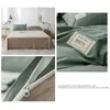 Ensembles de literie Home Textile Couleur unie Housse de couette Taie d'oreiller Drap de lit AB Side Quilt Boy Kid Teen Girl Linge Set King Queen 220919