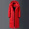 Men's Down Parkas Coed Winter Cold resistant Jacket -30 High Quality Women X-LongWinter Warm Fashion Brand Red 5XL 220919