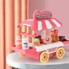 Kitchens Play Food Kids Simulation Kitchen Car Toy Pretend Cooking Pot Hamburger Dog Cookies Interactive House s For Girl 220919