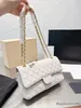 25CM Classic Flap Luxury Big Brand Bag Caviar Grained Cowhide Leather Fashion Handbag CF Womens Wallet Golden Chain Shoulder Bags Cross Body