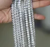 Länkarmband 5mm kubik zirkoniume högkvalitativa kvinnor män smycken 19 cm 21 cm bröllop gåva par tennis prong cz bling armband is ut stil