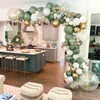 Andra evenemangsfestleveranser 119 st Vintage Green White Gold Latex Balloon Garland Arch Kit for Kids Jungle Birthday Party Baby Shower Wedding Decorations 220916