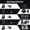 Kulaklıklar Oyun Kulaklıkları 7.1 Sanal Kablolu Kulaklık 4D Stereo RGB Işık Oyunu Kulaklıklar Mikrofonlu Xbox One Bilgisayar PS4 Gamer T220916