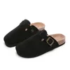 Tofflor kvinnor kausal faux mocka kilar h￤l cork mules plattform clog non slip sole sp￤nne utomhus hemskor damer trendiga 2022