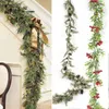 Decorações de Natal 1,5m Garland de Natal Pine agulha de pinheiro de pinheiro Videira Decoração de lareira de Natal para o ano novo Christmas Wreath Plant Fake T220919