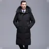 Parkas pour hommes Veste épaissie -30 Manteau chaud d'hiver Mode Long Canard Blanc À Capuchon Plus Taille 4XL 220919