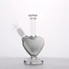 Retail H22cm Heart Shape Smoking Accessories Pink Glass Hookah/Colourful glass smoking bongs