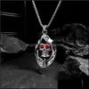 Pendant Necklaces Gothic Red Eye Skl Pendant Necklace For Men Drop Delivery 2021 Jewelry Necklaces Pendants Dhseller2010 Dhphs