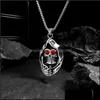 Anhänger Halsketten Gothic Red Eye Skl Anhänger Halskette Für Männer Drop Lieferung 2021 Schmuck Halsketten Anhänger Dhseller2010 Dhphs