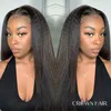360 Lace Front Wig Virgin Indian Kinky Straight 360 Full Lace Wigs Yaki 360 Frontal Human Hair Diva1 130% densité