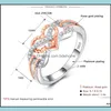 Klusterringar uts￶kta designer smycken ringar o￤ndliga k￤rlek motiv twotone ankare hj￤rta lovar br￶llopsengagemang f￶r kvinnor gif dhhbu