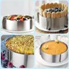 Baking Moulds 430 Stainless Steel 630cm Telescopic Mousse Ring Rustproof With Scale 615cm Heightened Cake For Families 220919