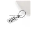 Belangrijkste ringen Fashion Lettering Key Rings for Men B Est Dad In The World Sier Keychain Jewelry Fathers Day Gift C3 Drop Delivery 2021 DHSE DHHDC