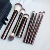 Hourglass Makeup Brushes Set - 10-pcs Powder Blush Eyeshadow Crease Concealer eyeLiner Smudger Dark-Bronze Metal Handle Cosmetics Tools